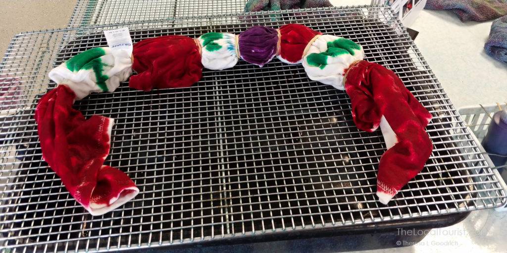 Dyeing the shirt at the Tie Dye Lab