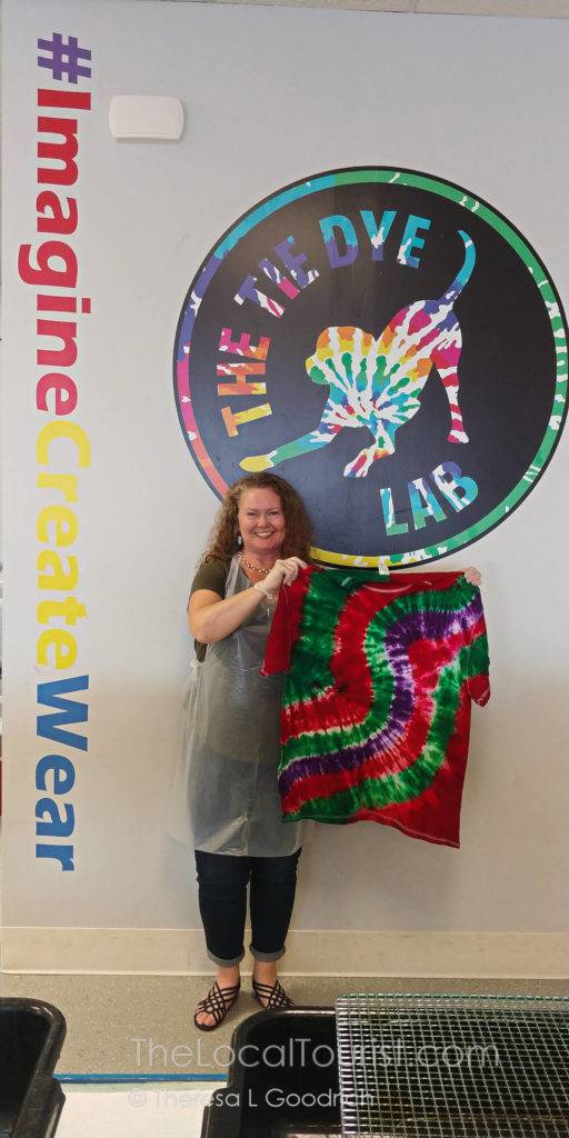 The shirt I made at The Tie Dye Lab in Hendricks County Indiana