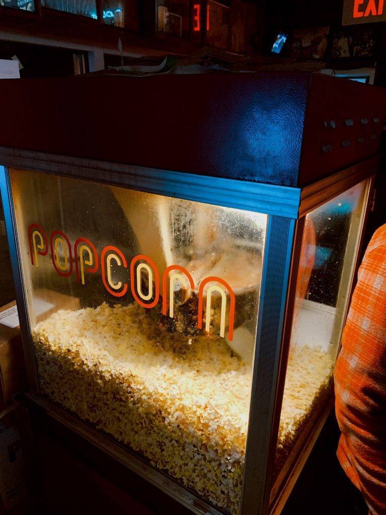 Popcorn machine at Harry's Chocolate Shop